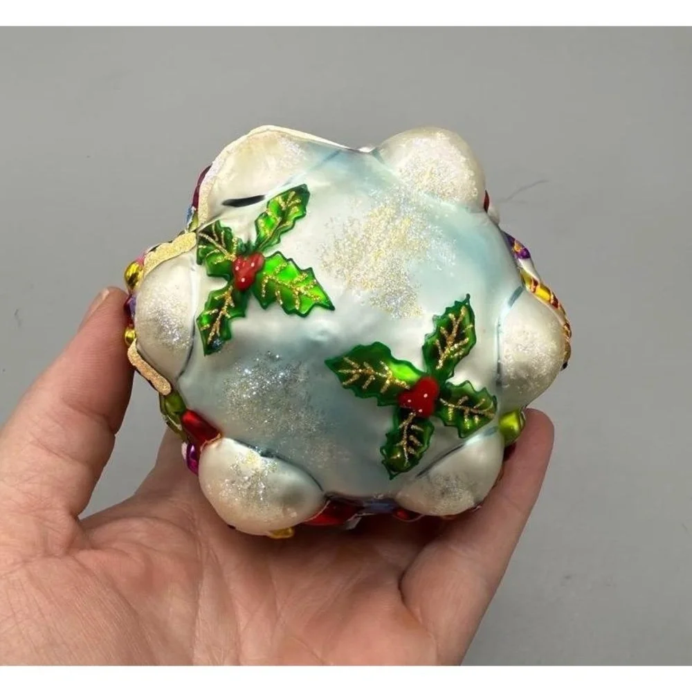 Christopher Radko Blown Glass Ornament "Snow Globe" snowman Winter new with tag - Picture 4 of 5